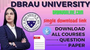DBRAU University Agra UP Previous Year Question Paper Free Download | DBRAUONLINE.COM
