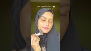 How to blend foundation with a BRUSH 🖌️ #makeup