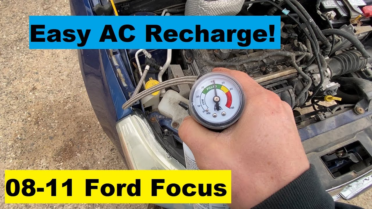 How To ReCharge AC Ford DIY 2009 2010 2011 08 10 11 YouTube