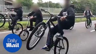 Hundreds of bikers wheelie along busy road near Birmingham - Daily Mail screenshot 4