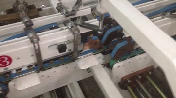 KGDH pre fold and crash lock bottom folder gluer machine working video