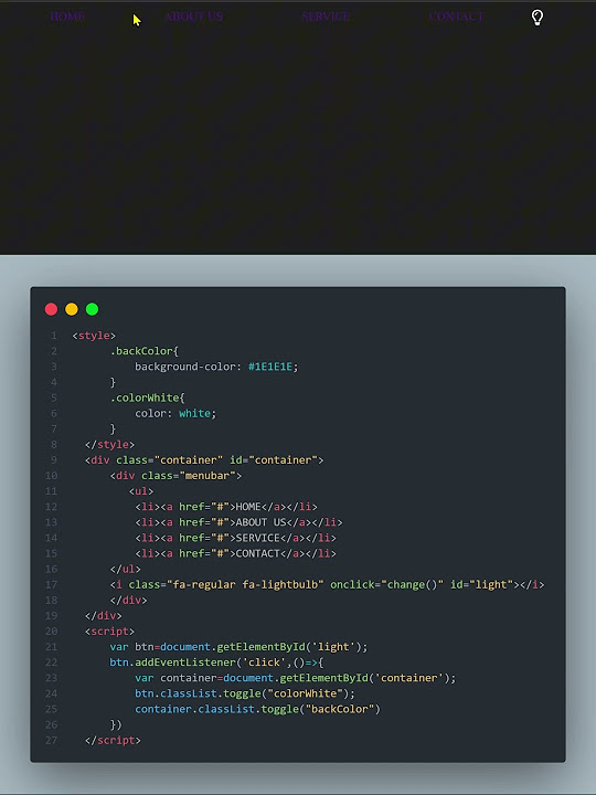 JavaScript Dark Mod and Light Mode #css #coding #cssanimation # ...