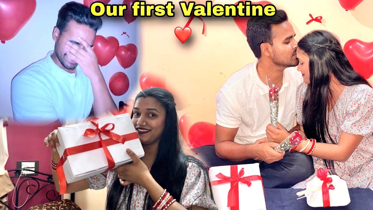 Our first valentine 💝 Celebration 🥳 Husband ke liye bahut bara surprise tha bahut khus hue 
