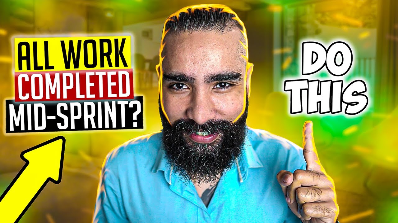 What does the SCRUM TEAM do when the WORK is finished EARLY in the Sprint?