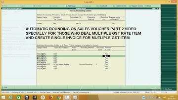 AUTOMATIC ROUNDING IN INVOICE  | TALLY ERP9 6.1 (GST) | आटोमेटिक राउंडिंग कैसे करे टैली में