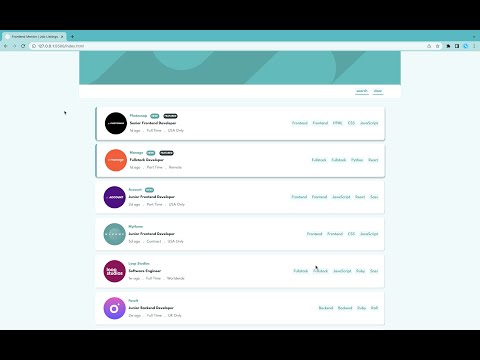 Job listings with filtering - Frontend Mentor Challenge | Vanilla JS | HTML | CSS