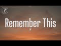 NF - Remember This (Lyrics)