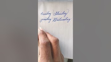 week days name with best English handwriting #stylish # viral #