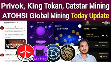 Crypto Mining App Today Update | Privok PVK, The King Life Tokan, CatStar and ATOHSI Global Mining