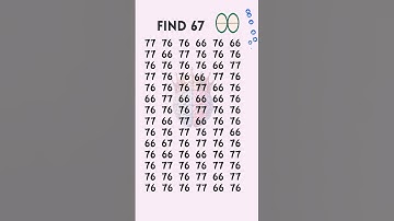 challenge your self to spot 67! in 3 sec? Super Sharp Eyes Can! 🔍👀#brainteasers#iq#shorts