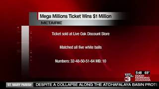 Mega Millions ticket purchased in Metairie wins $1 million