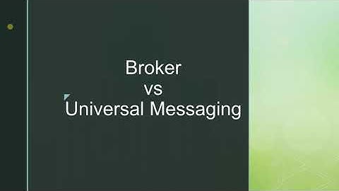 Difference between Broker and Universal Messaging | webMethods