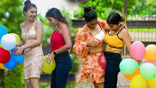 Balloon Blast Challenge Prank On Girls | Ft. Annu Singh | Balloon Bursting | Comedy Video | BRBhai