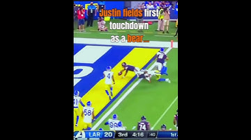 Justin fields first touchdown vs last touchdown as a bear.. 😭😖 #shorts