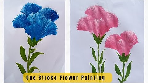 OMG!😱 One stroke flower painting (⁠♡⁠‿⁠♡⁠✿⁠)🫶🏻 #shorts #painting #onestroke #shortsvideo #flowers