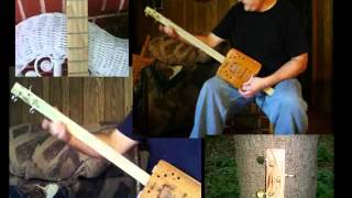 "Hemingway" Cigar Box GUITAR 3 String CBG Hemingway Box CBG DEMO Home made junk project