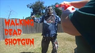 The Walking Dead Rick's Shotgun Air Warriors Buzz Bee Toys Demonstration