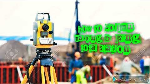 How to column marking by using total station.