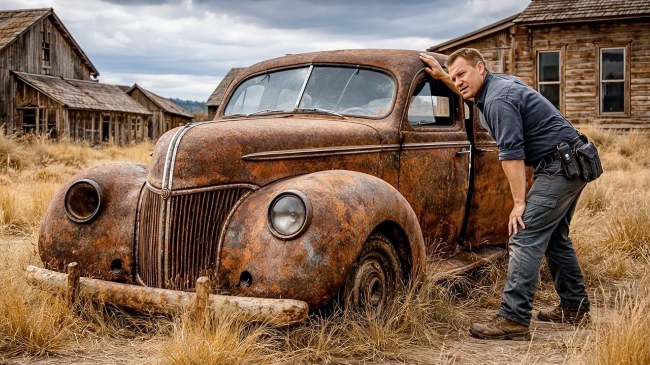 $7,000 Barn Find — 1937 Ford Tudor Sedan Rescued After 70 Years | Full Restoration