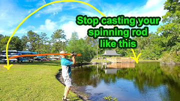 Cast straight for longer spinning rod casts