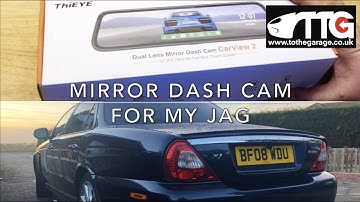 fitting  a ThiEYE Dash Cam 2 reversing Mirror to my Jaguar XJ. BLU Ep16