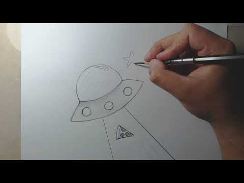 Como desenhar uma NAVE ALIEN kawaii - Como fazer desenhos fáceis - How to  draw - Cómo dibujar 