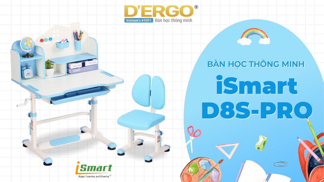 Giới thiệu Bộ bàn học thông mình iSmart D8S-Pro | DERGO VIỆT NAM - youtube