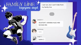 Family Line - Conan Gray || Kageyama Angst || live au || haikyuu texts