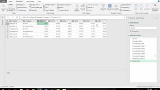 PowerQuery- Pivot, UnPivot, Transpose