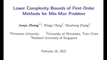 Lower complexity bounds of first-order methods for min-max problems