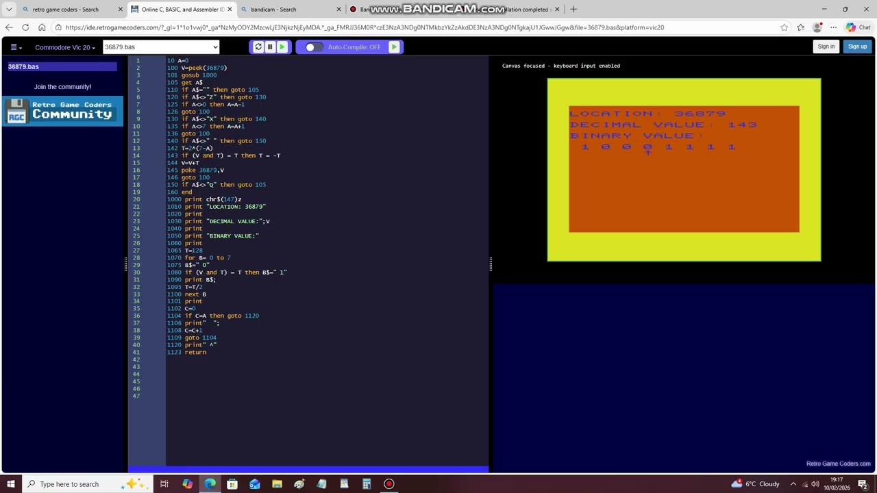 Vic chip register 36879