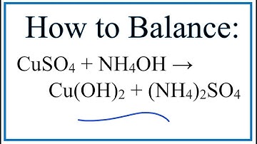 How to Balance CuSO4 + NH4OH = Cu(OH)2 + (NH4)2SO4
