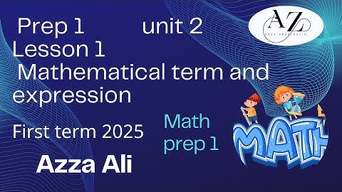 Math Prep 1 first term unit 2 lesson 1 Mathematical term and expression 