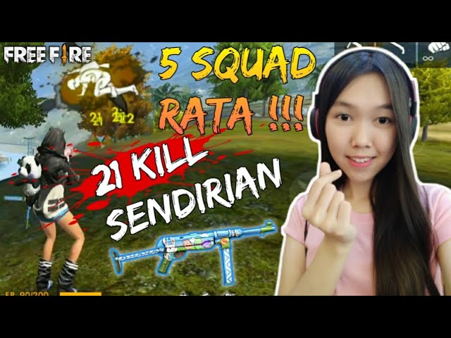 21 KILL SOLO VS SQUAD & PENGUMUMAN GIVEAWAY - FREE FIRE INDONESIA