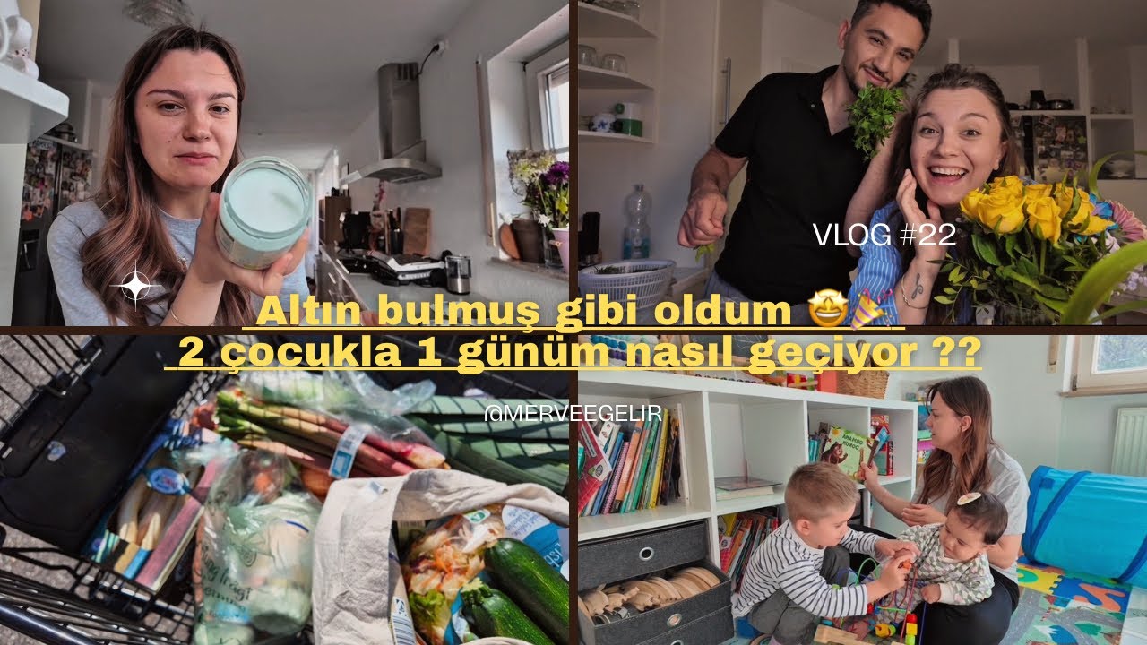 ALTIN BULMUŞ GİBİ OLDUM🏅2 ÇOCUKLA 1 GÜNÜM 🫶🏻 ALMANYA MARKET ALIŞVERİŞİ 🏡