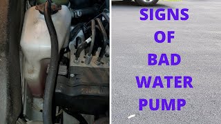 How to diagnose bad water pump, leaking water pump, loosing coolant, leaking coolant, overheating?