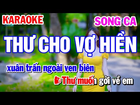 Karaoke Thư Cho Vợ Hiền Song Ca Nhạc Sống | Karaoke Công Trình