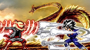 Dark Luffy V2 (New) VS Vegito (all form) in Jump Force Mugen