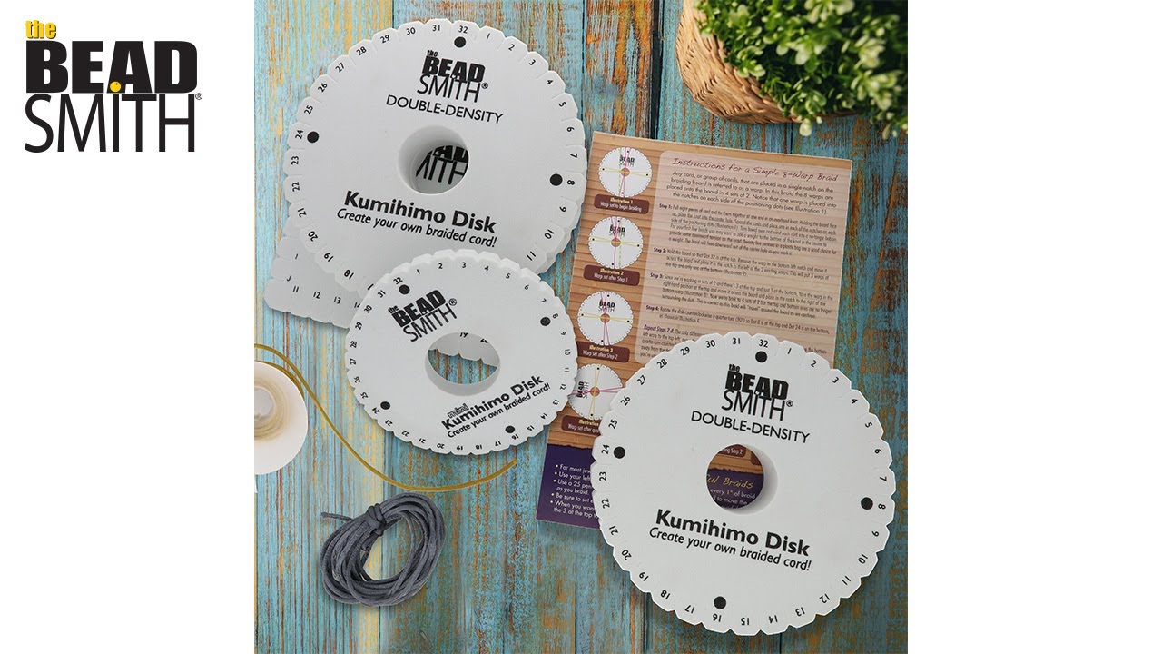 The Beadsmith Round Kumihimo Disk 4.5 inch Diameter 3/8 Thick Dense Foam  Jewelry Tools for Braiding 1 disks 4.25-Round