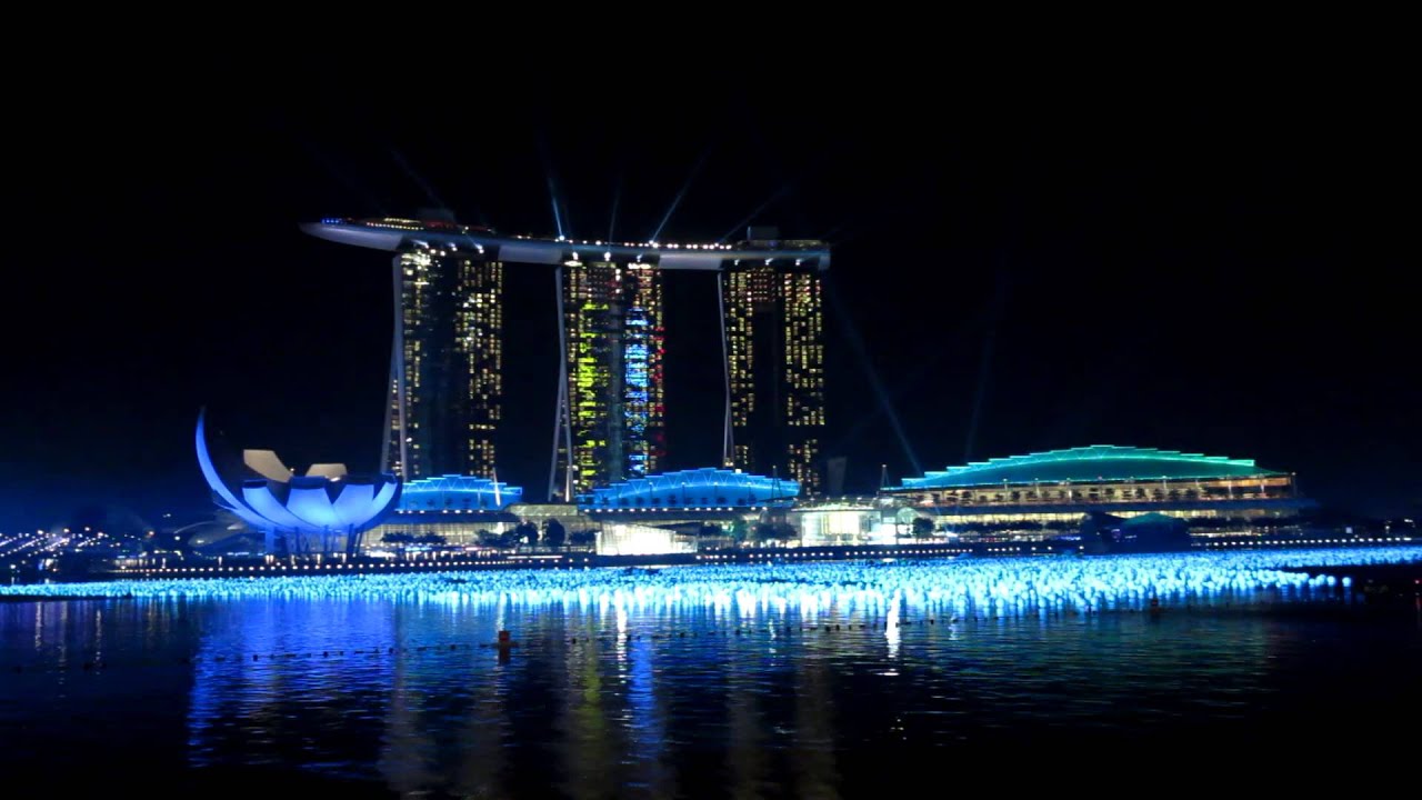 Marina Bay Sands Light show (HD) YouTube Marina Bay Sands Light show (HD) YouTube