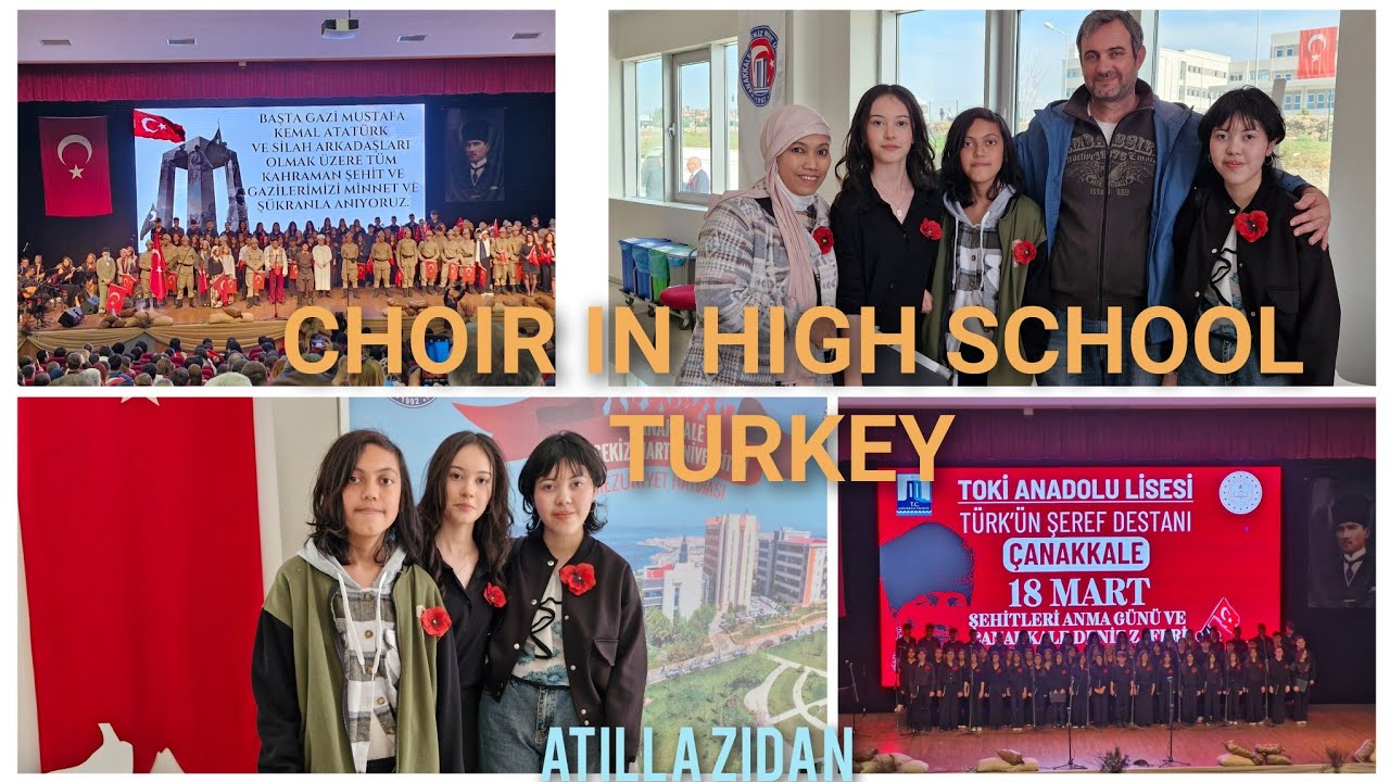 CHOIR IN HIGH SCHOOL TURKEY // Paduan Suara di Smu  Turkey // Acara paduan suara Kaka safa