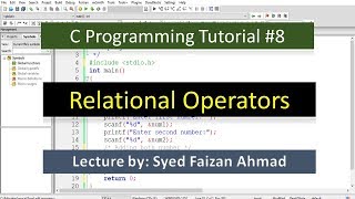 Relational Operators in C | C Programming Tutorial | C PROGRAMMING RELATIONAL OPERATORS | Hindi Urdu