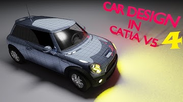 car design in catia v5 by imagine and shape tool (bonut design) part 3 (mini Cooper) #catiav5