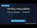 Think you know Writing Inequalities? Let's find out 🎯