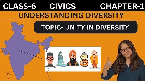 Unity in diversity | Chapter -1 Understanding diversity | Class 6 Civics | CBSE/NCERT