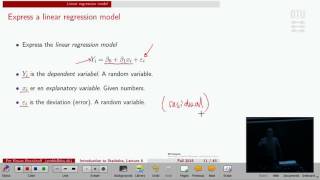 Lec 8B: The Linear regression modelx News