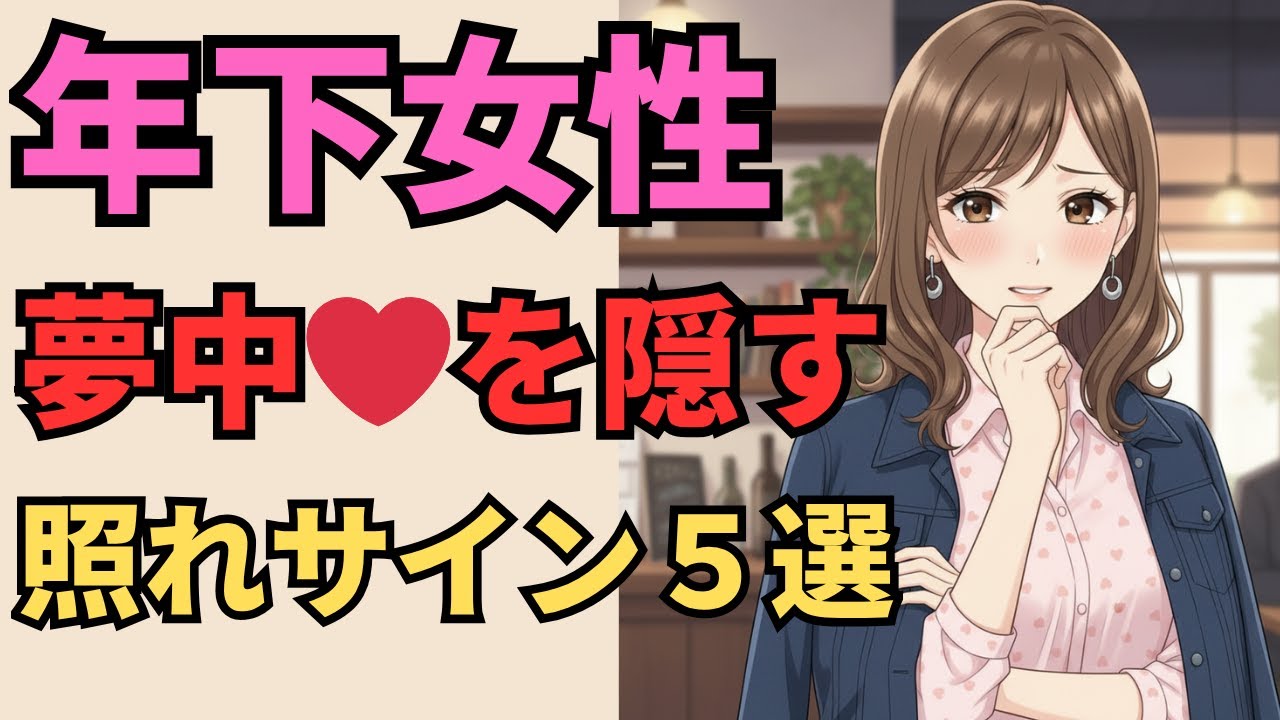 【好き避け】年下女性が年上男性への「夢中度」を隠そうとする照れサイン5選【マナの恋愛心理学】