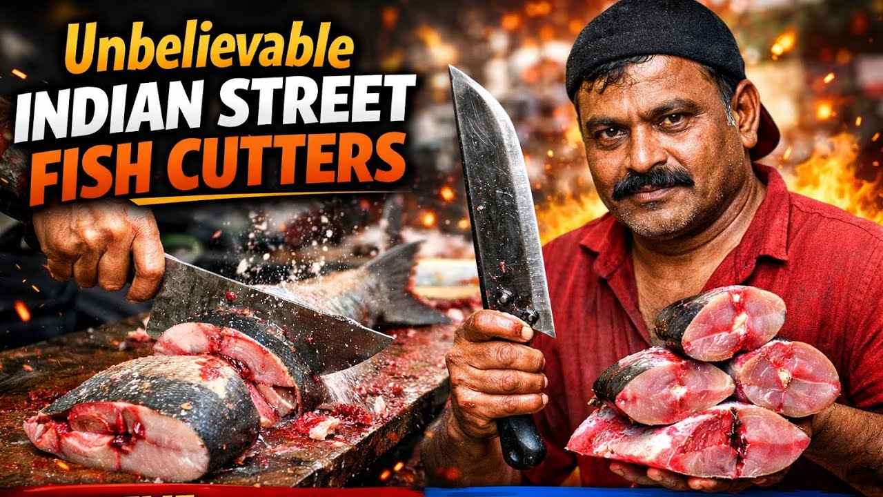 Unbelievable Indian Street Fish Cutters – Extreme Knife Skills & Fresh Seafood Mastery