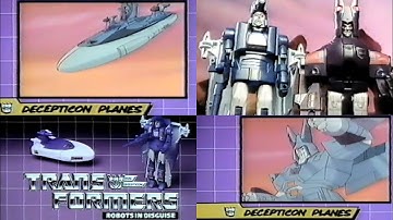 Awesome transformers generation one scourge cyclonus UK tv advert G1 decepticon plane toy commercial