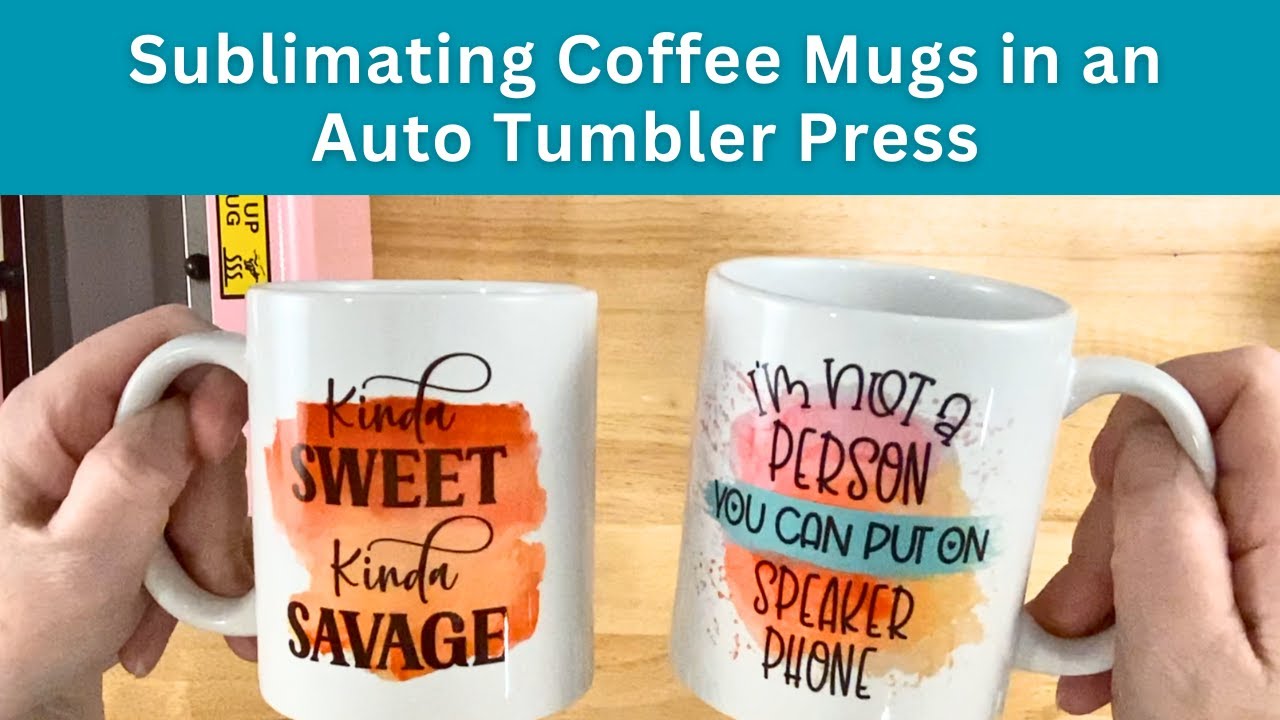 Sublimating Coffee Mugs in an Auto Tumbler Press 